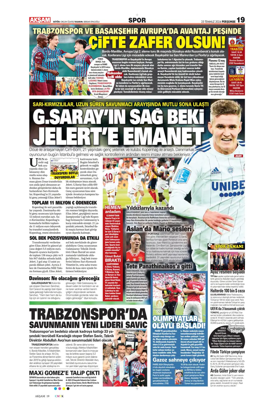 "Fenerbahçe'de sıra geldi orta saha transferine" | Sporun manşetleri - 3 "Fenerbahçe'de sıra geldi orta saha transferine" | Sporun manşetleri - 3