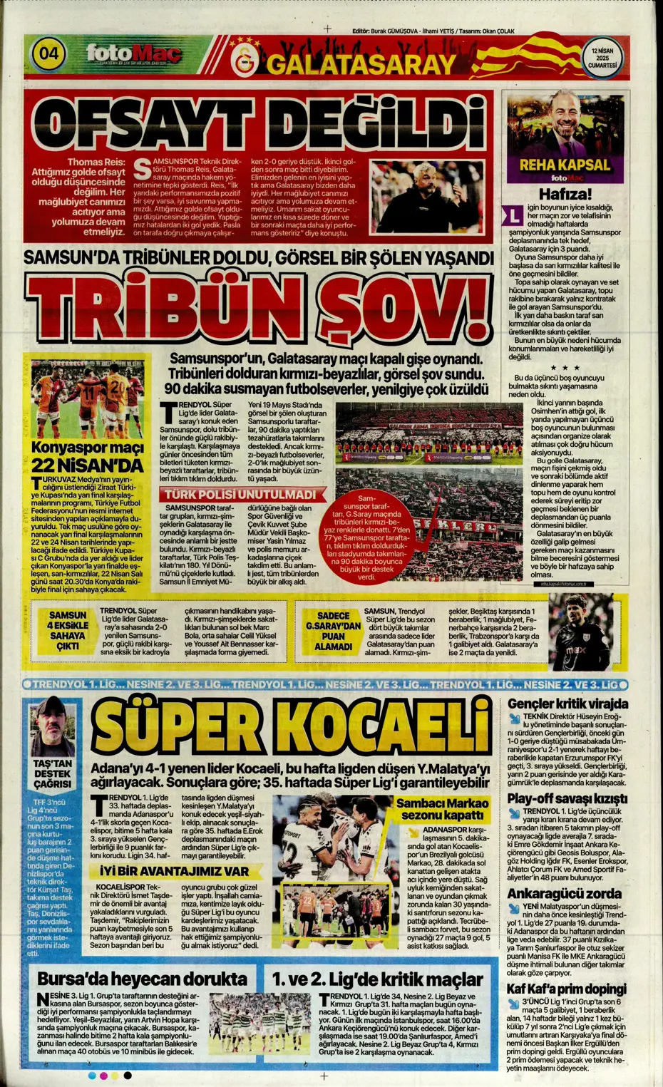 "Türk futbolunun utanç tablosu" | Sporun manşetleri - 10