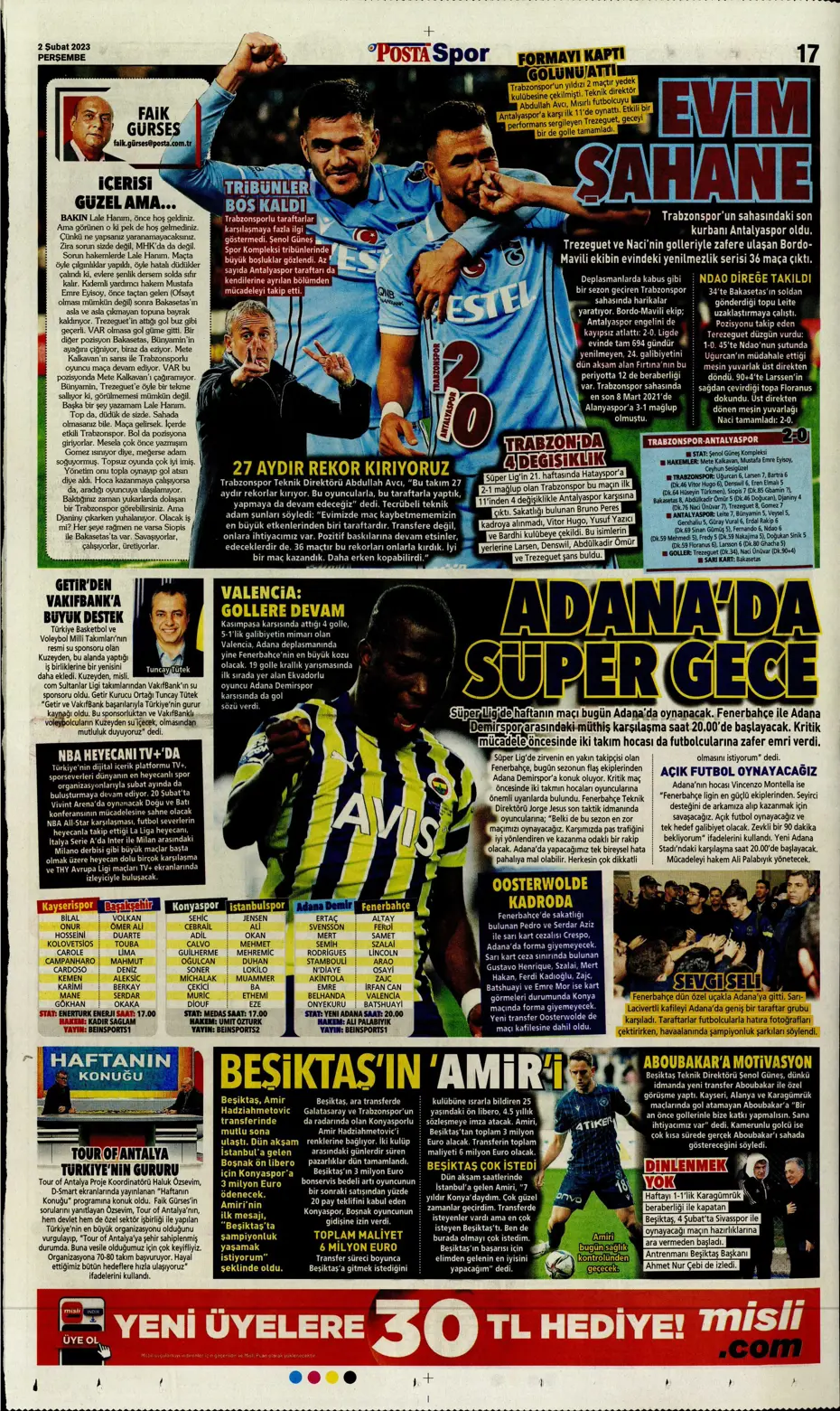 Sporun Manşetleri (2 Şubat 2023) - 34