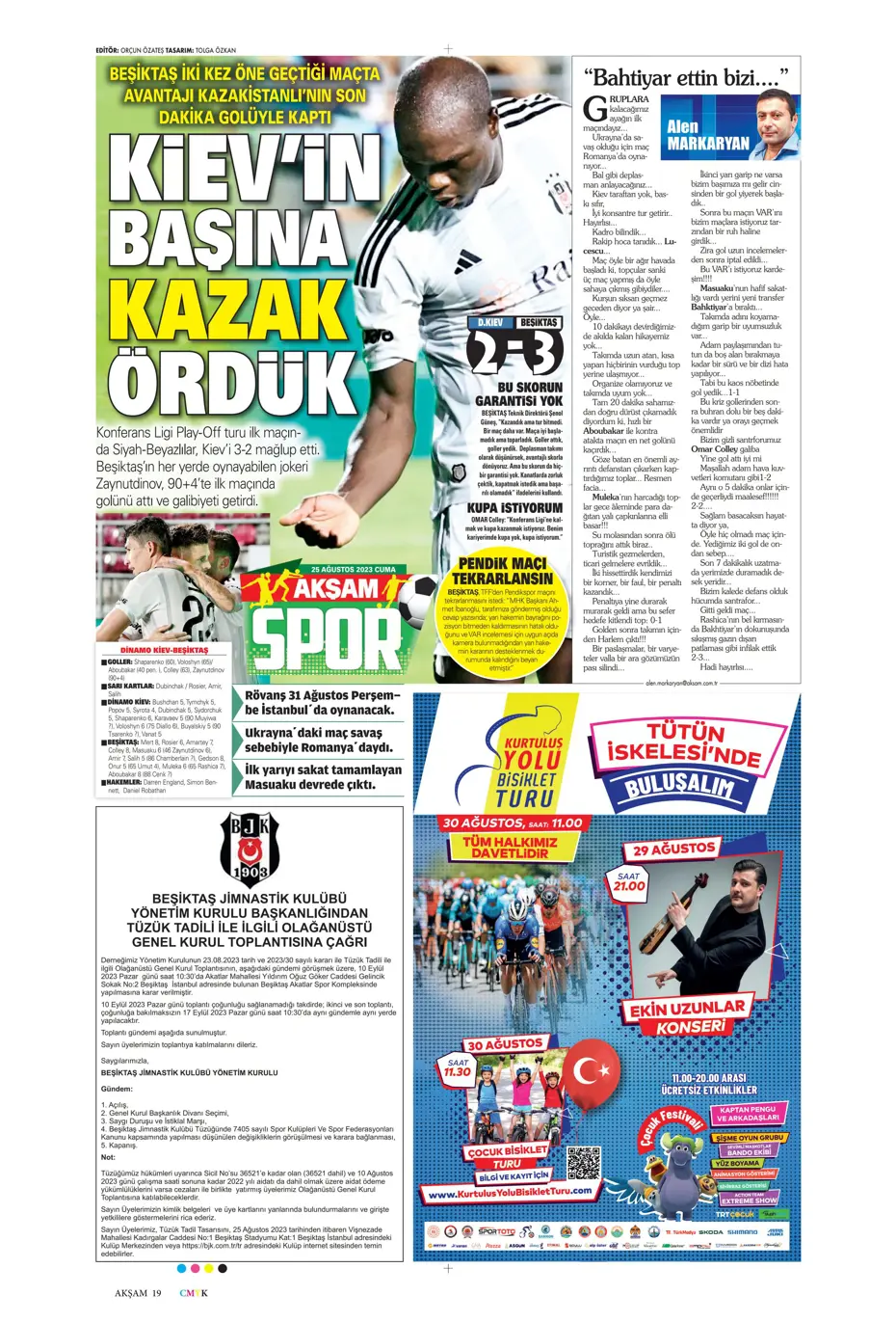 "Fenerbahçe'den 5'i 1 yerde" | Sporun manşetleri (25 Ağustos 2023) - 3