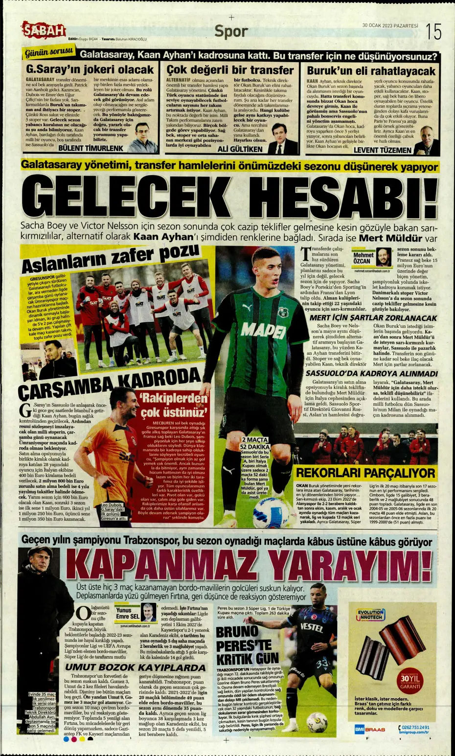 Sporun Manşetleri (30 Ocak 2023) - 32