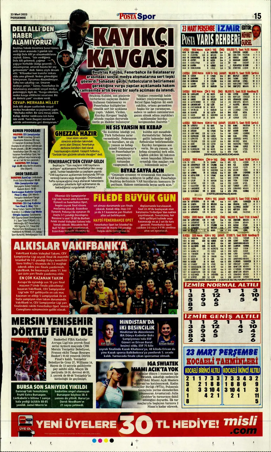 "Jesus'un derbi motivasyonu" - Gazete manşetleri (23 Mart 2023) - 25