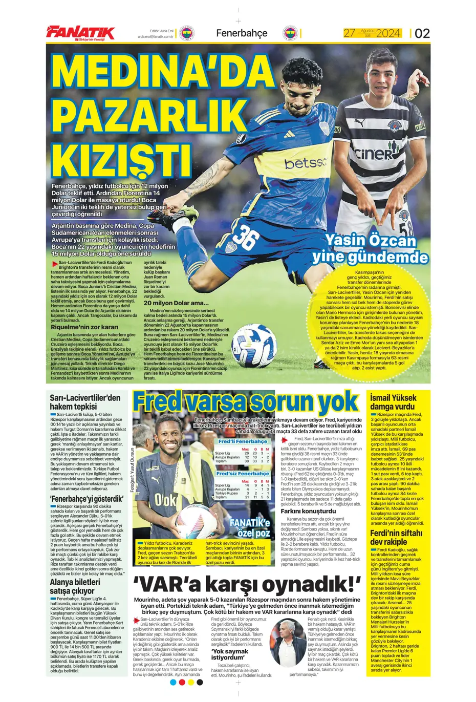 "Şok eden Ferdi Kadıoğlu gerçeği" | Sporun manşetleri - 5