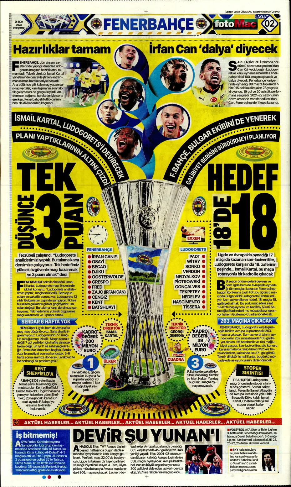 "Okan hoca haklıymış!" | Sporun manşetleri (26 Ekim 2023) - 10 "Okan hoca haklıymış!" | Sporun manşetleri (26 Ekim 2023) - 10