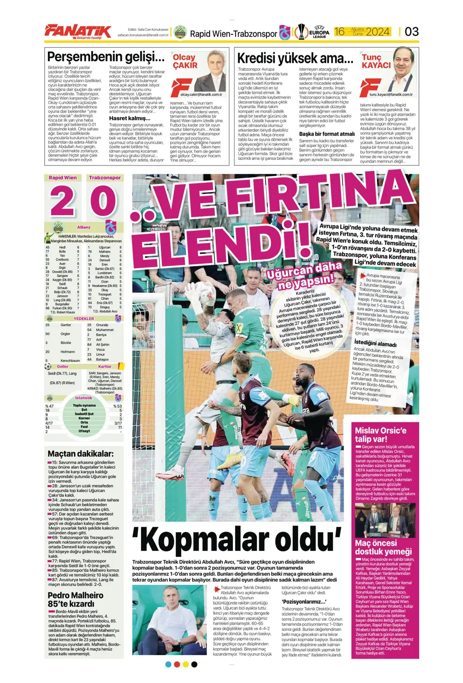 "Mateo Kovacic adım adım Fenerbahçe'ye" | Sporun manşetleri - 5 "Mateo Kovacic adım adım Fenerbahçe'ye" | Sporun manşetleri - 5
