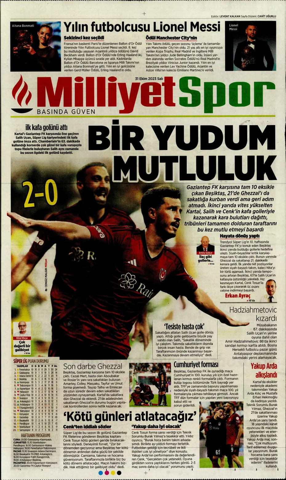 "Ne Bayern ne Barça en büyük Kanarya" | Sporun manşetleri (31 Ekim 2023) - 23