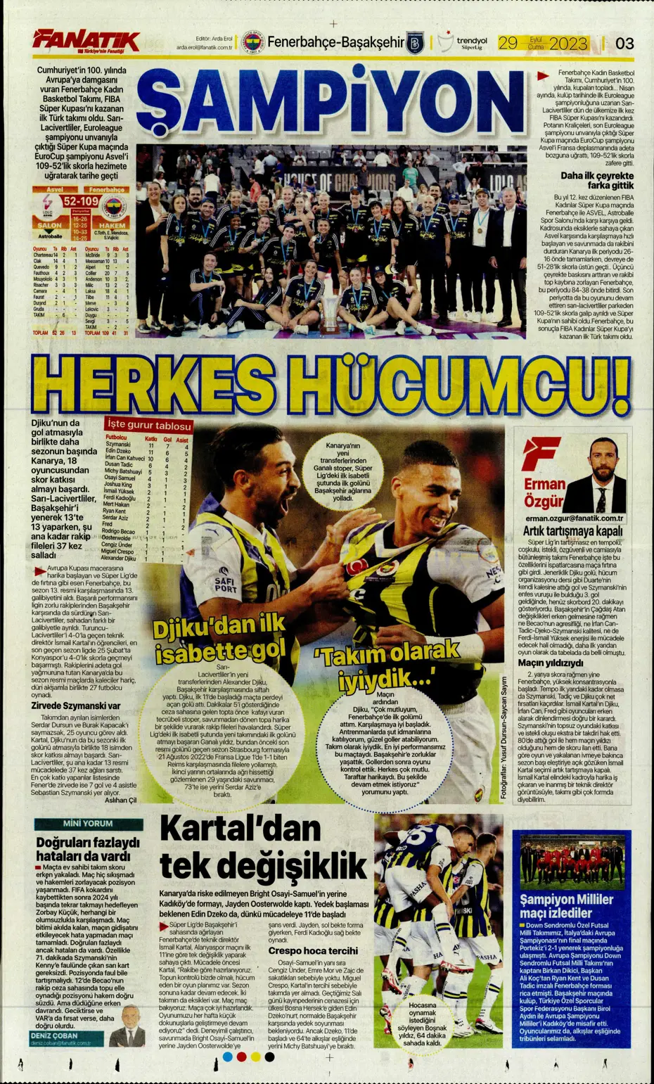 "Fenerbahçe gollerle coştu" | Sporun Manşetleri - 2 "Fenerbahçe gollerle coştu" | Sporun Manşetleri - 2