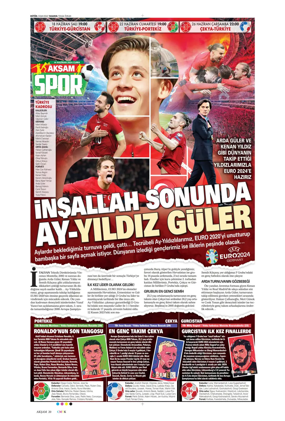 "A Milli Takım'da İrfan Can şoku" | Sporun manşetleri (14 Haziran 2024) - 3 "A Milli Takım'da İrfan Can şoku" | Sporun manşetleri (14 Haziran 2024) - 3