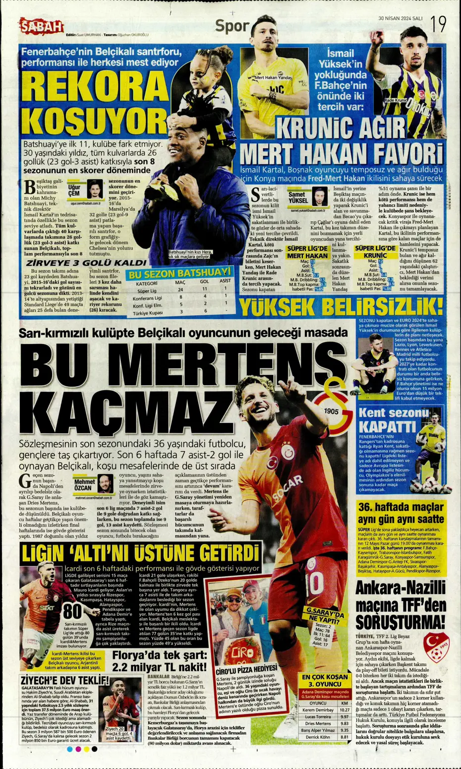 "Real'in golcüsü Aslan'a" | Sporun manşetleri (30 Nisan 2024) - 25