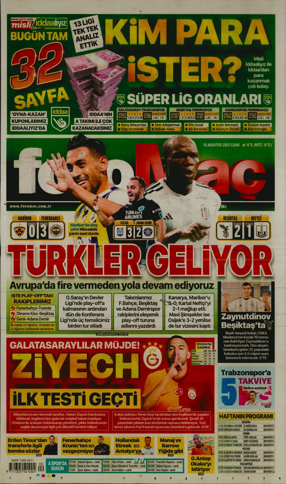 "Türkler geliyor" | Sporun Manşetleri (18 Ağustos 2023) - 12 "Türkler geliyor" | Sporun Manşetleri (18 Ağustos 2023) - 12