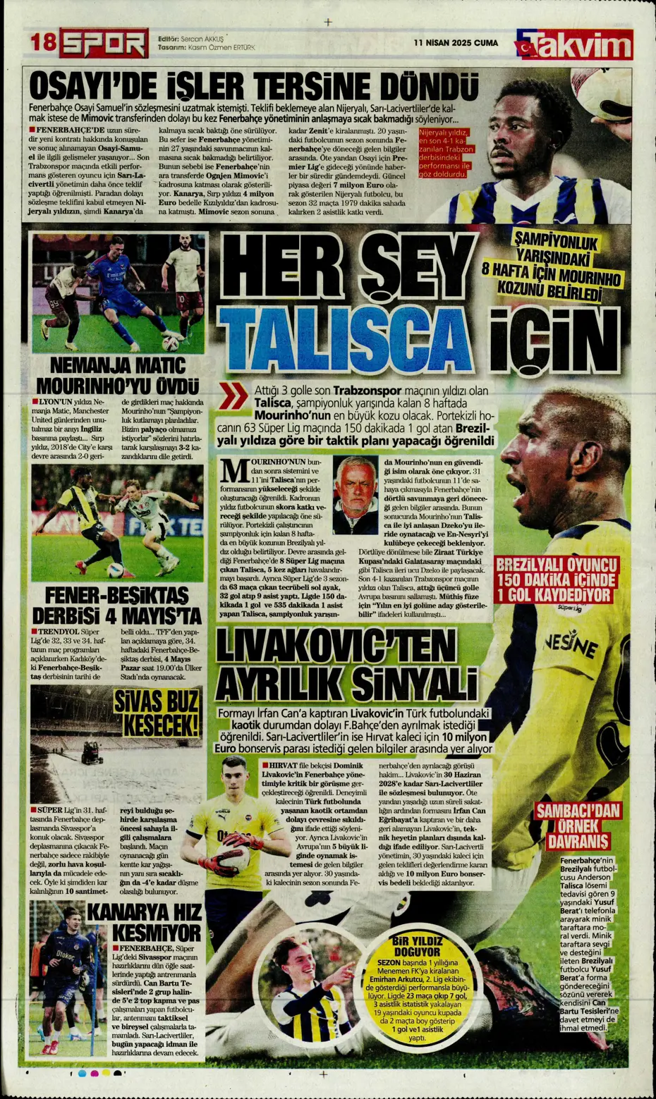 "Real Madrid'den Mourinho hamlesi" | Sporun manşetleri - 29