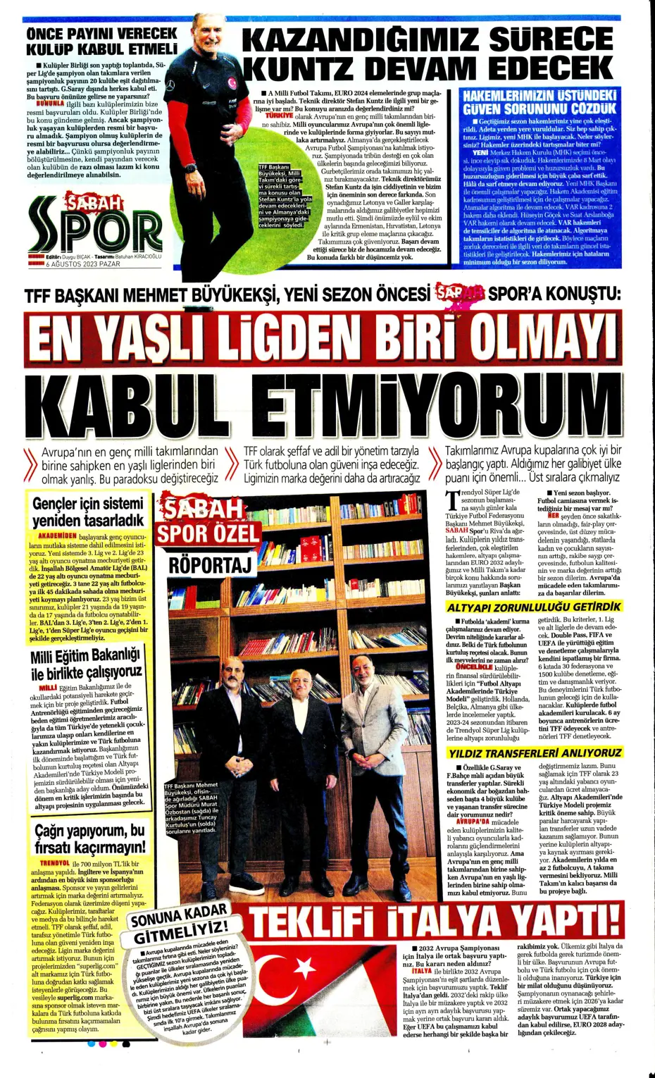 "Fener'e dünya yıldızı" | Sporun Manşetleri (6 Ağustos 2023) - 26