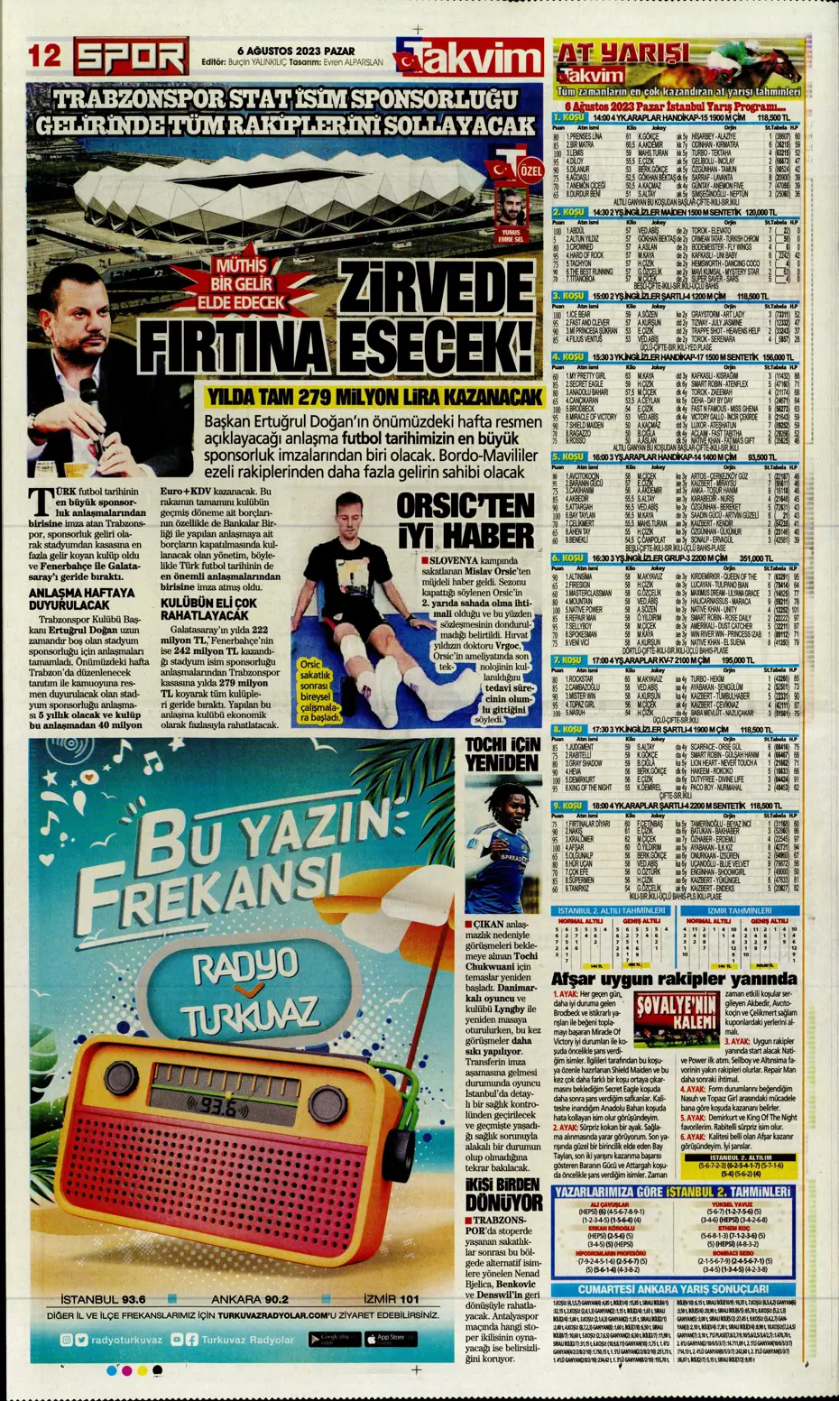 "Fener'e dünya yıldızı" | Sporun Manşetleri (6 Ağustos 2023) - 32