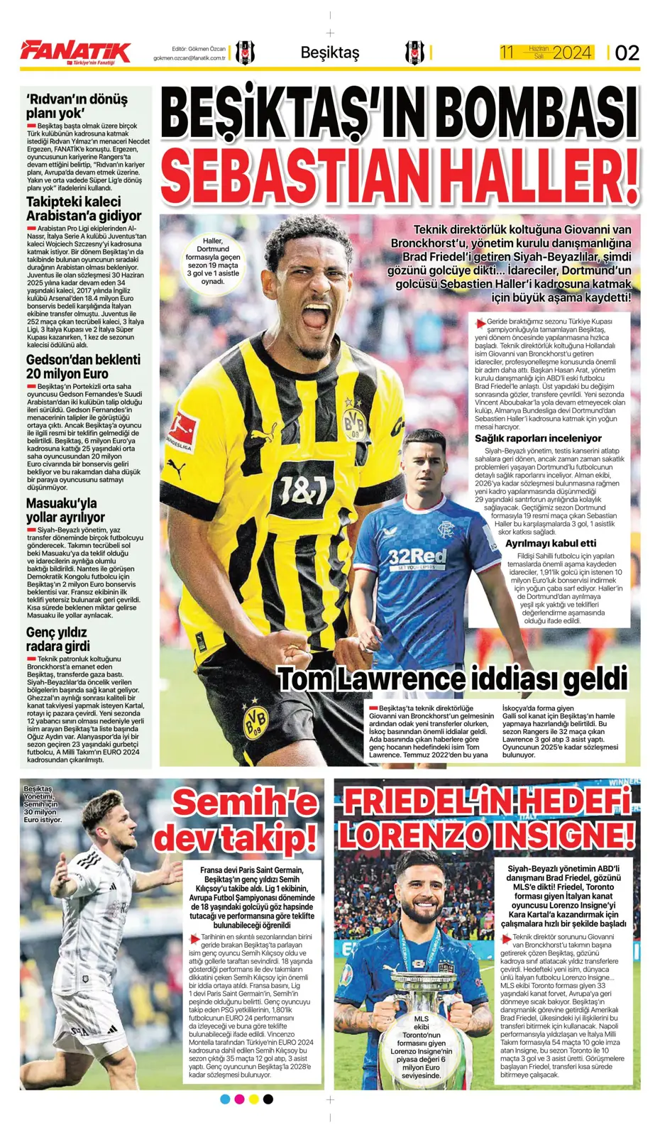 "Fenerbahçe çok ama çok büyük oynuyor'" | Sporun manşetleri (11 Haziran 2024) - 5 "Fenerbahçe çok ama çok büyük oynuyor'" | Sporun manşetleri (11 Haziran 2024) - 5