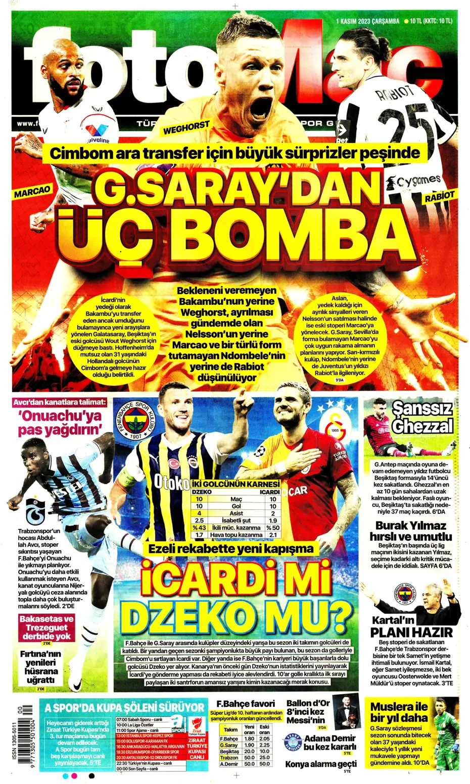 "Krunic Fenerbahçe'ye kaldı" | Sporun manşetleri (1 Kasım 2023) - 9