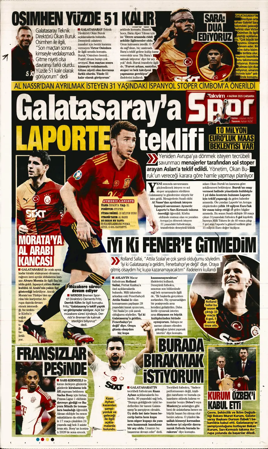 "Fener'den Vlahovic için çılgın teklif" | Sporun manşetleri - 36