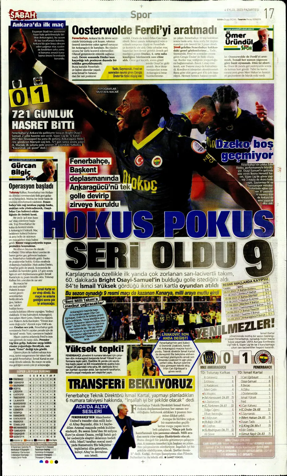 "100'ümüzün akı Türk kadını" | Sporun manşetleri (4 Eylül 2023) - 26