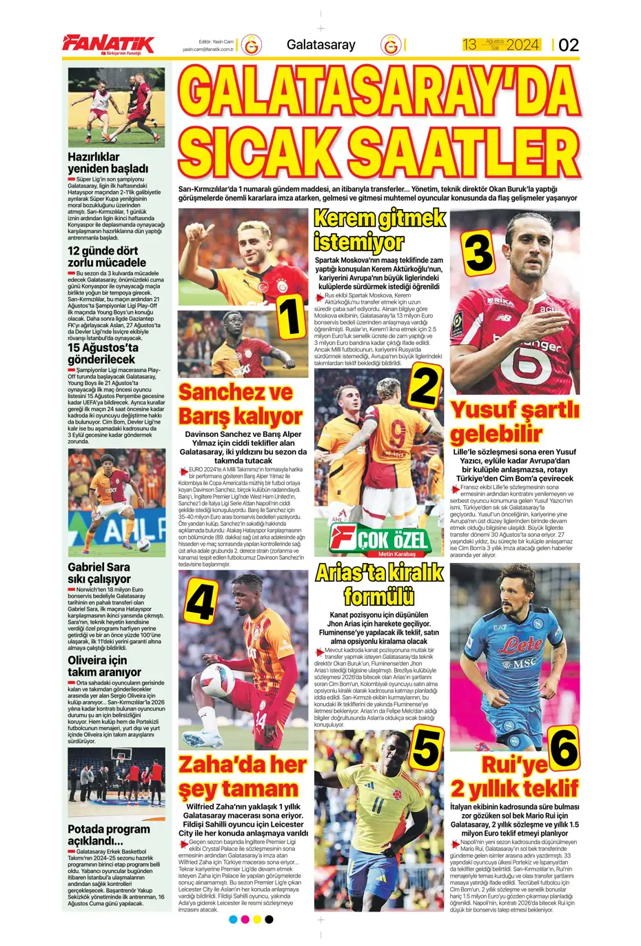 "Szymanski'ye 27 milyon euroluk teklif" | Sporun manşetleri - 4