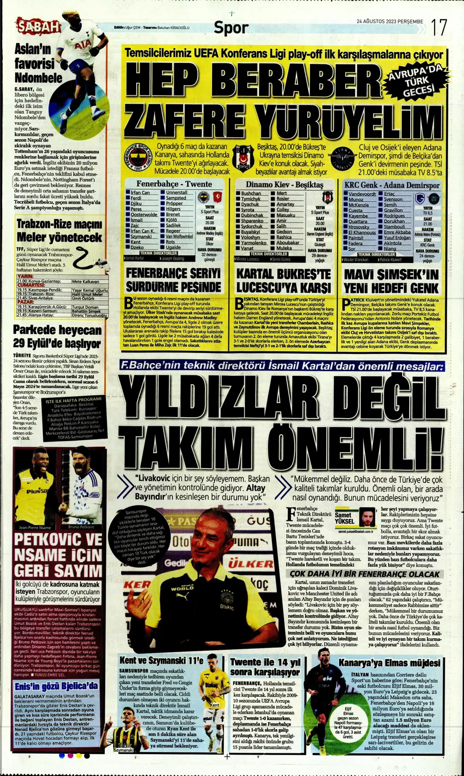 "İyi ki varsın Mauro Icardi" | Sporun manşetleri (24 Ağustos 2023) - 31