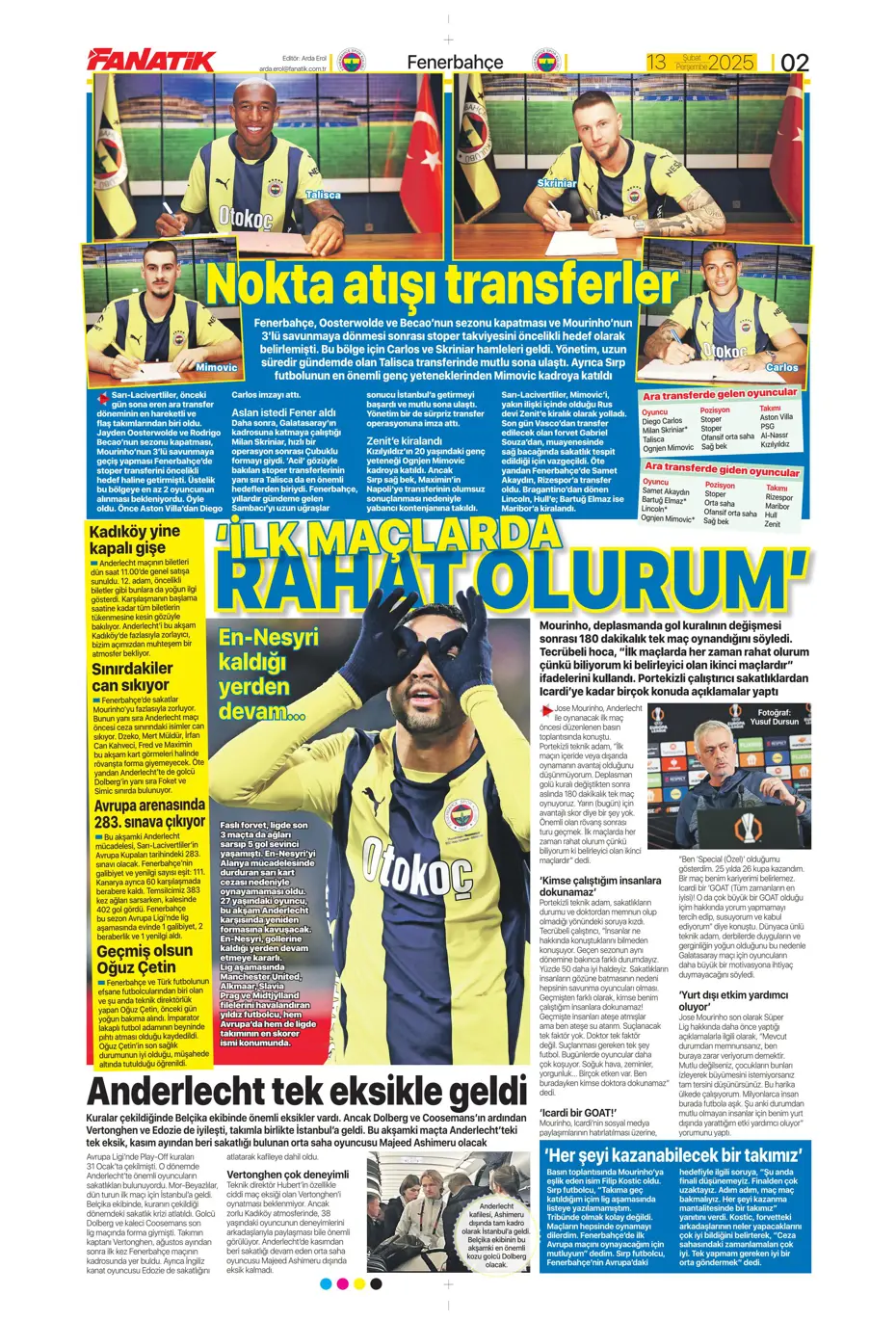 "Bugün vur, haftaya tur" | Sporun manşetleri - 5