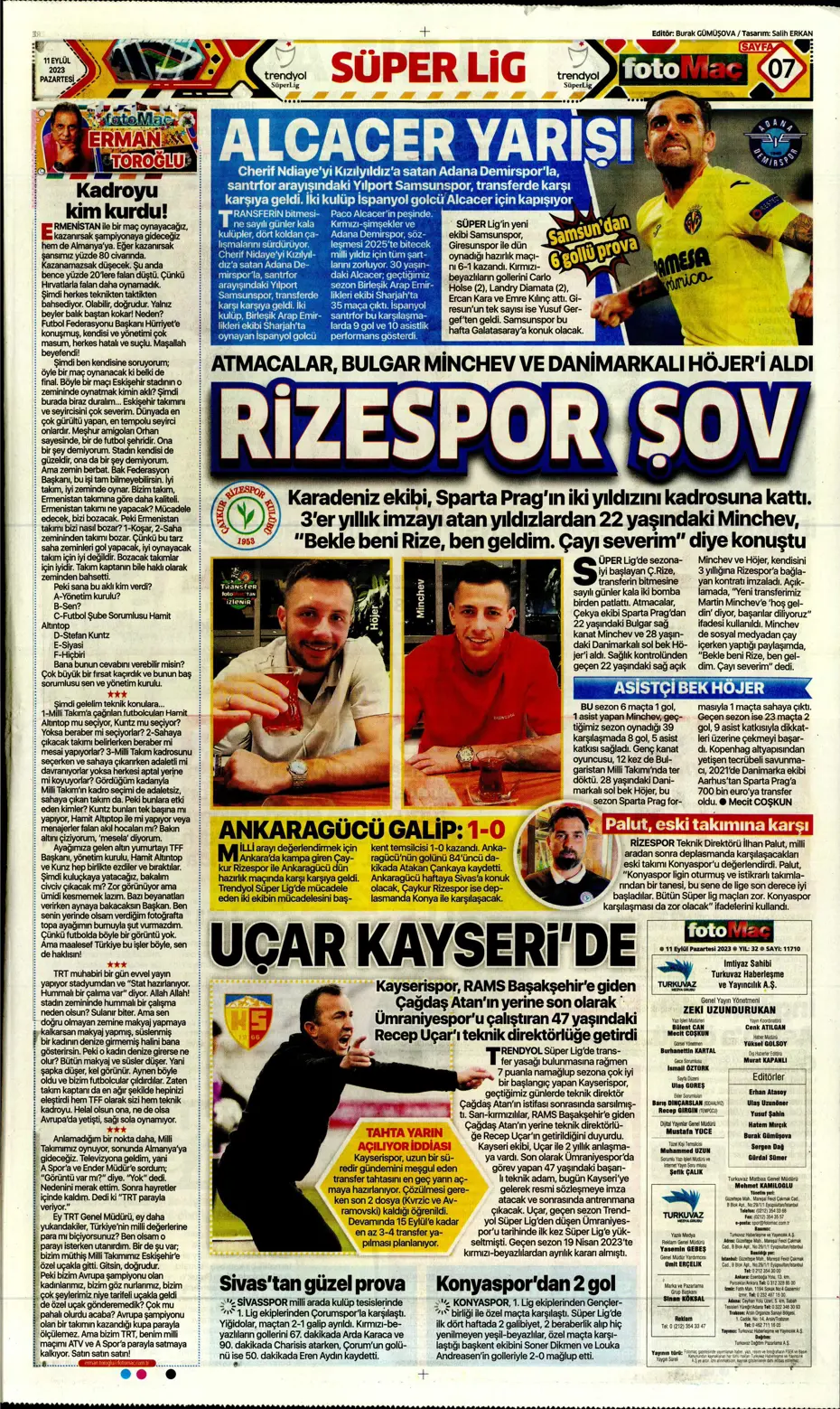 "Sacha Boey, İtalya yolcusu" | Sporun manşetleri (11 Eylül 2023) - 15 "Sacha Boey, İtalya yolcusu" | Sporun manşetleri (11 Eylül 2023) - 15