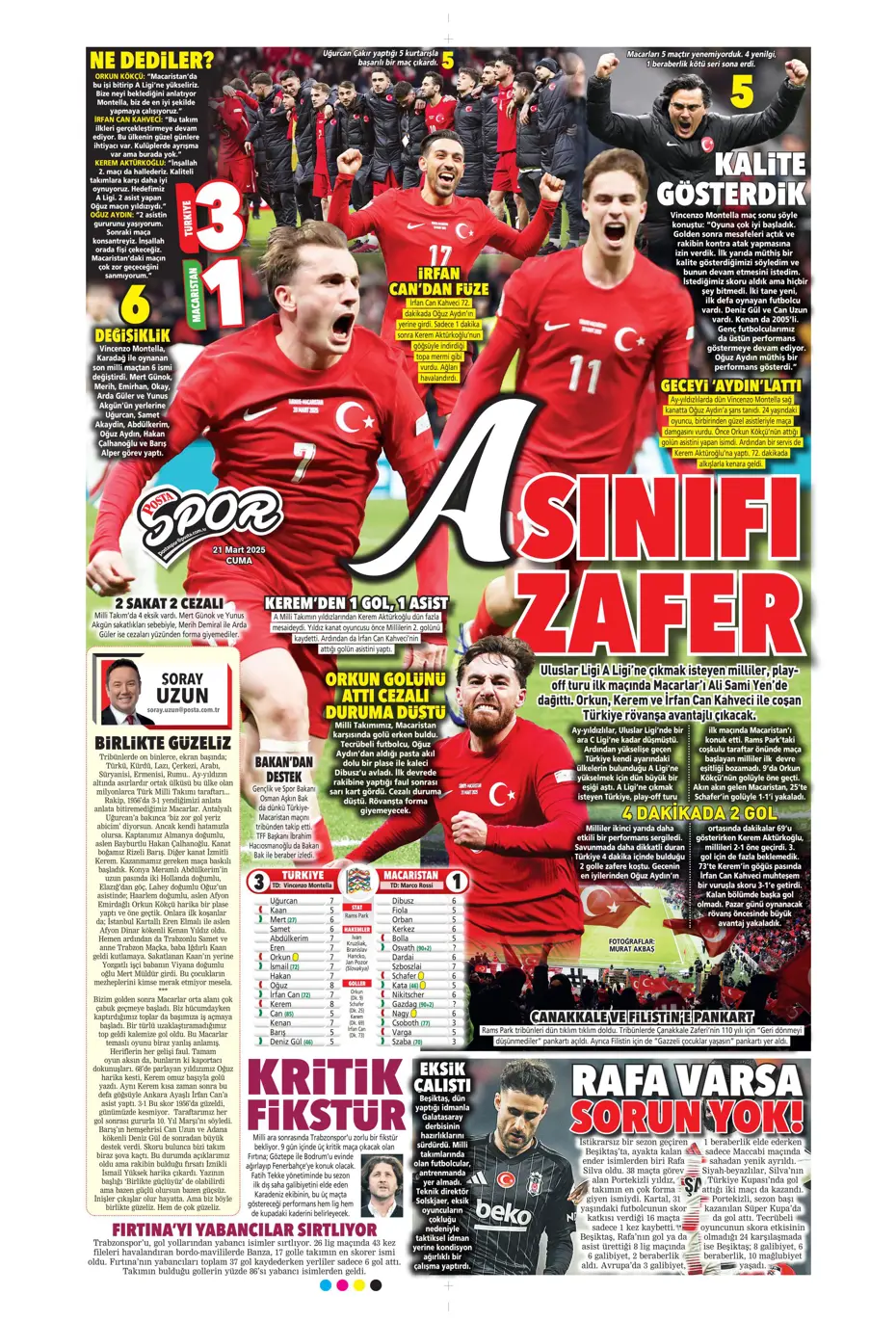 "A sınıfı zafer" | Sporun manşetleri - 23 "A sınıfı zafer" | Sporun manşetleri - 23