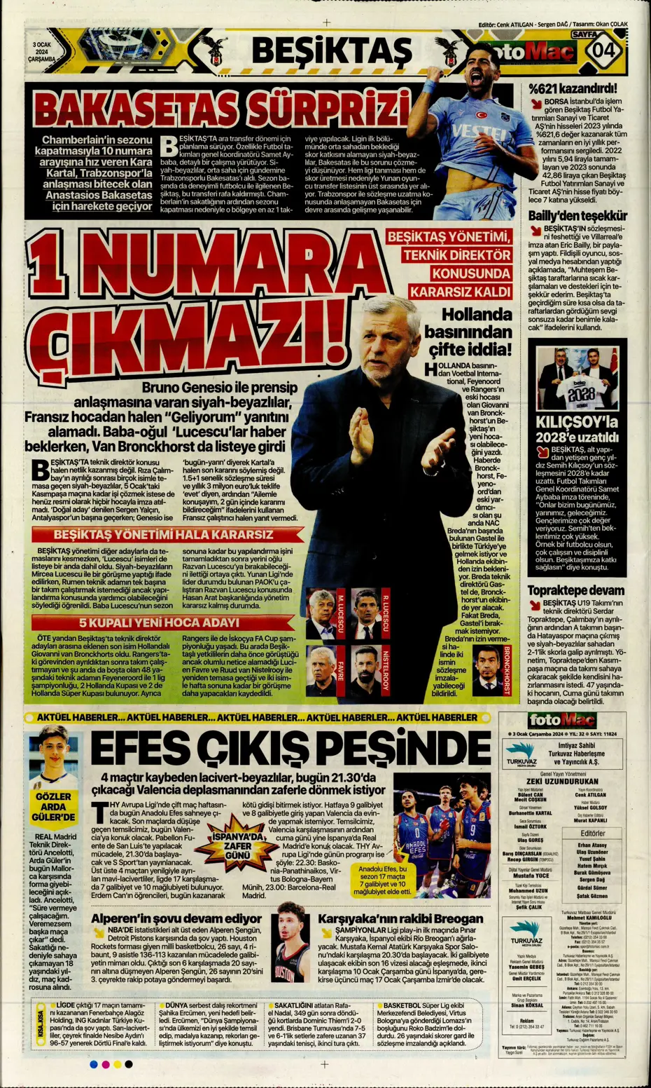 "Kartal'da Gabigol sürprizi" | Sporun manşetleri (3 Ocak 2024) - 12