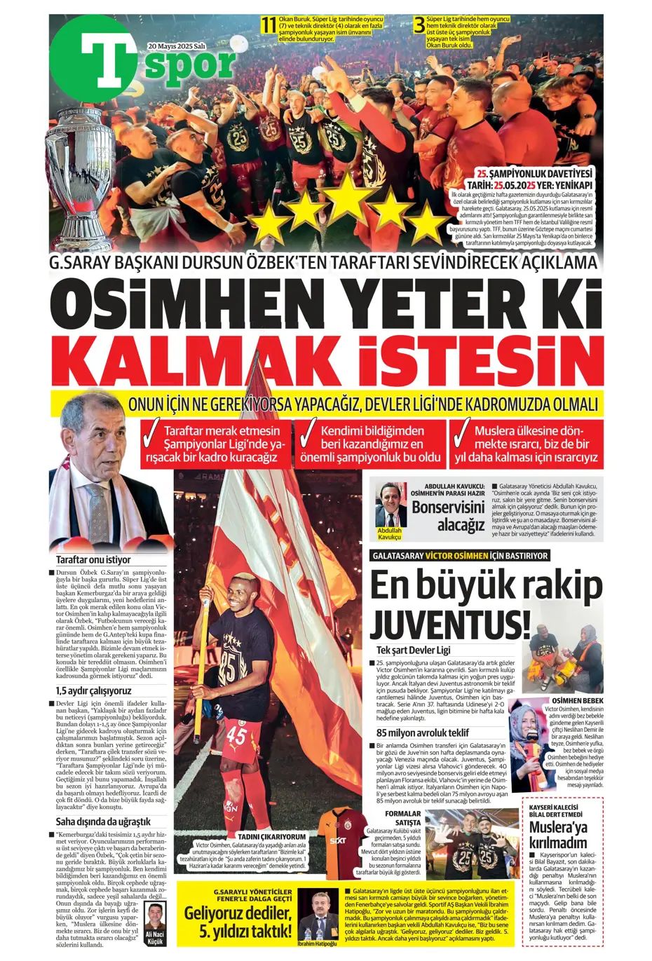 "Osimhen yılın müjdesini verdi: Kalmaya yakınım" | Sporun manşetleri - 35