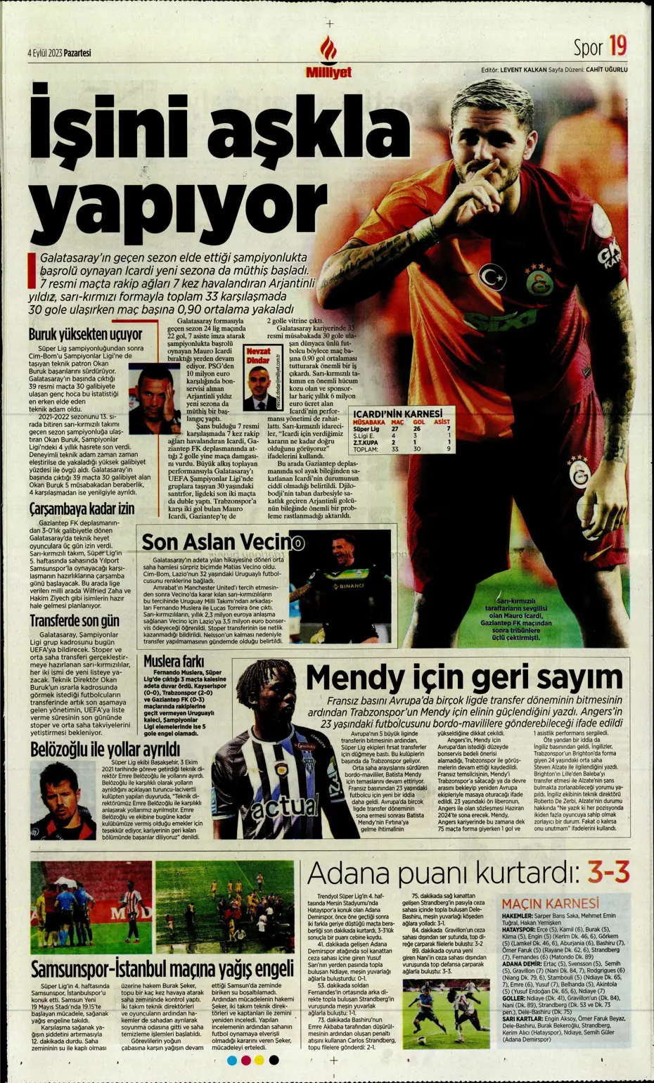 "100'ümüzün akı Türk kadını" | Sporun manşetleri (4 Eylül 2023) - 19