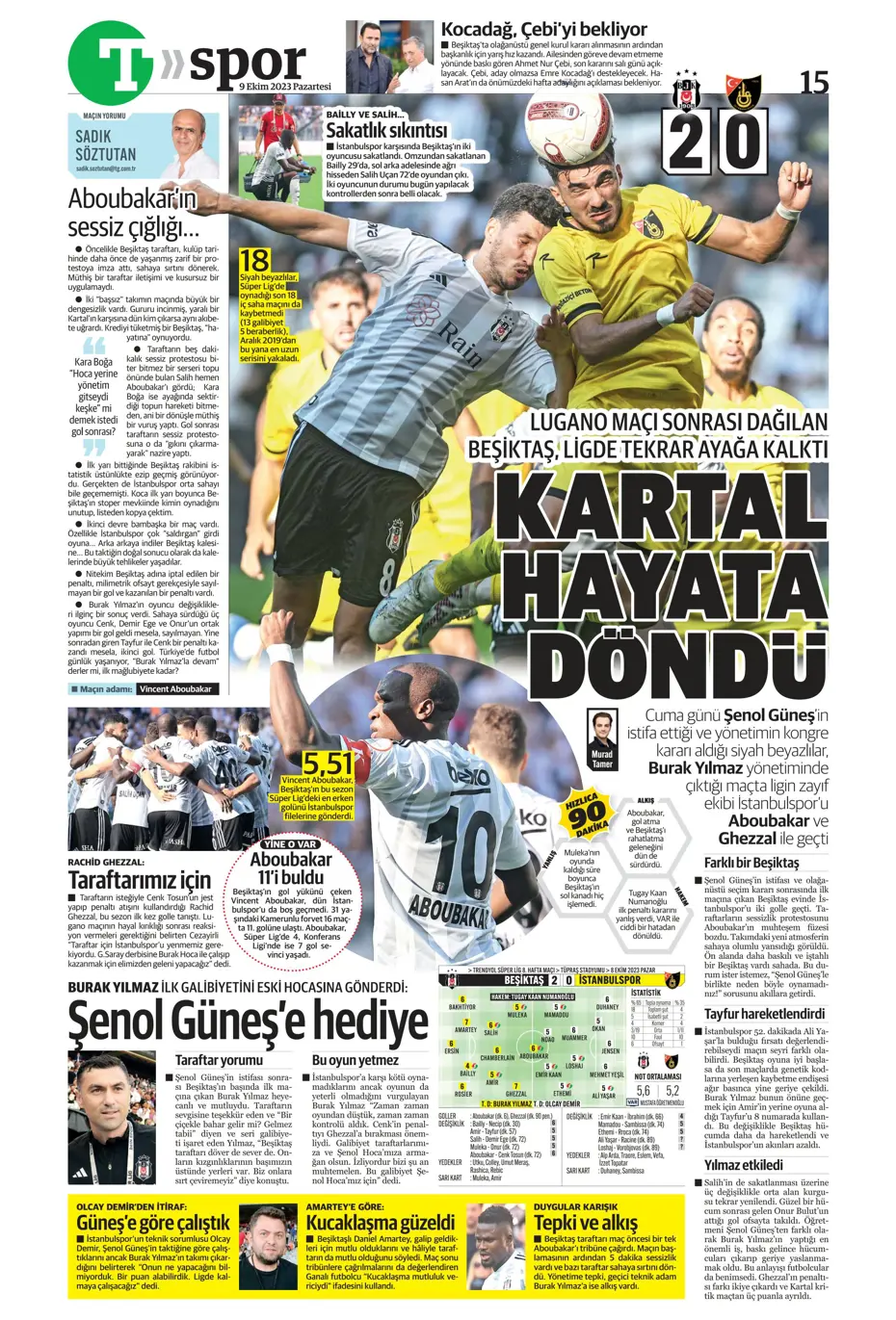 "Ağa da paşa da Fenerbahçe" | Sporun manşetleri (9 Ekim 2023) - 43