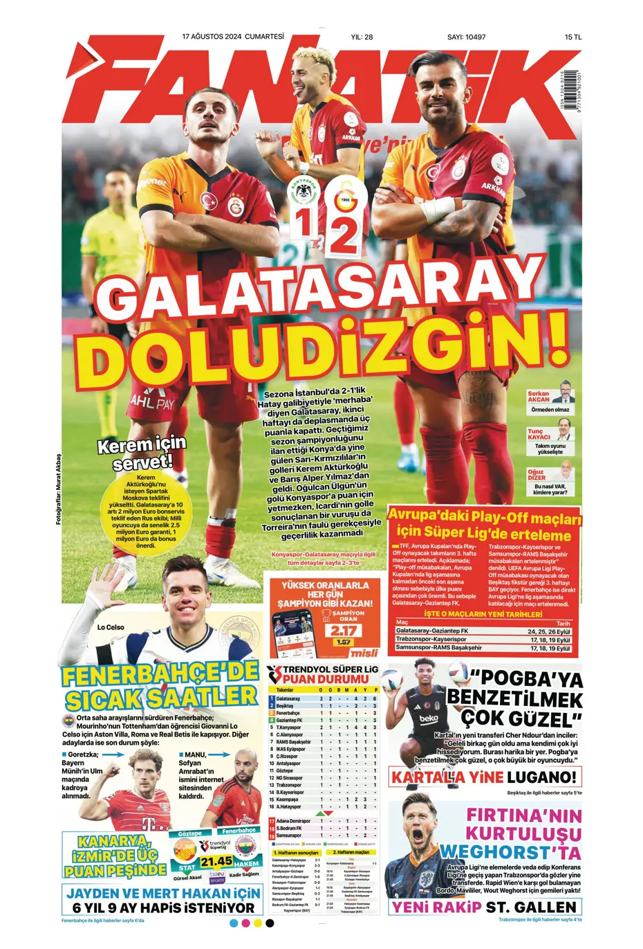 "Fenerbahçe, Fred'in alternatifini buldu" | Sporun manşetleri - 5 "Fenerbahçe, Fred'in alternatifini buldu" | Sporun manşetleri - 5