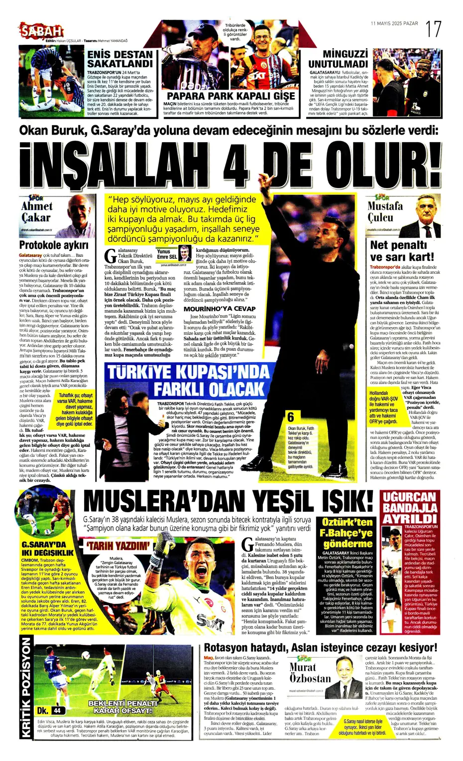 "Cimbom şampiyo..." | Sporun manşetleri - 28