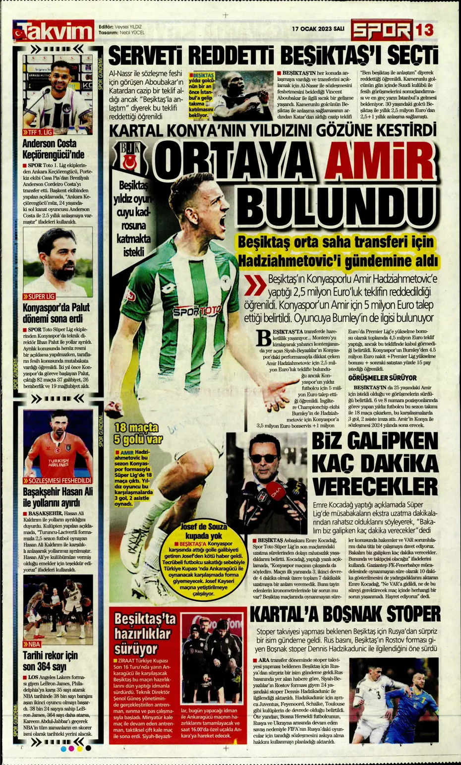 Sporun Manşetleri (17 Ocak 2023) - 21