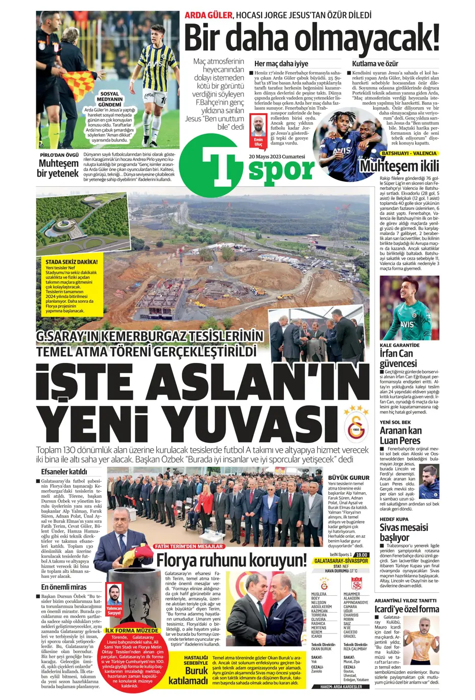 "Aslan'dan dev hamle" Günün spor manşetleri (20 Mayıs 2023) - 19