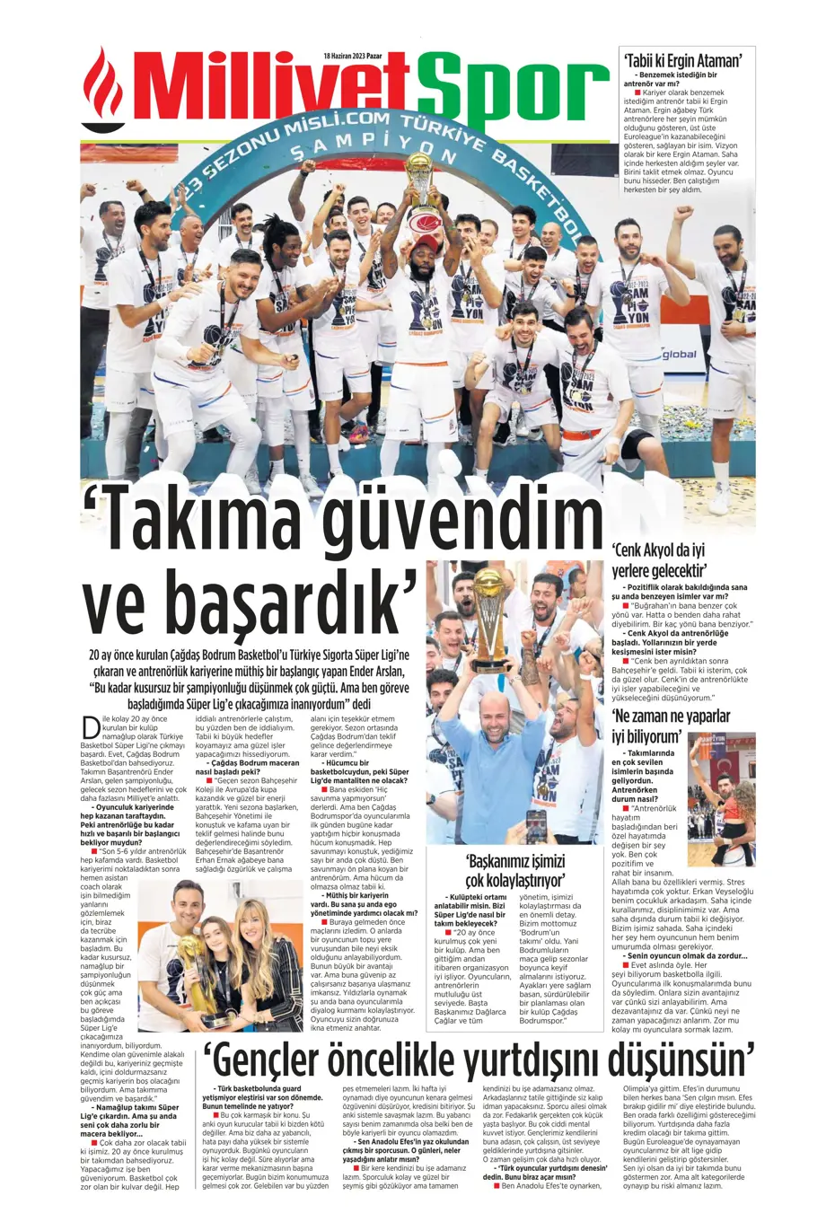 "Dzeko bavulları topluyor" Sporun manşetleri (18 Haziran 2023) - 17