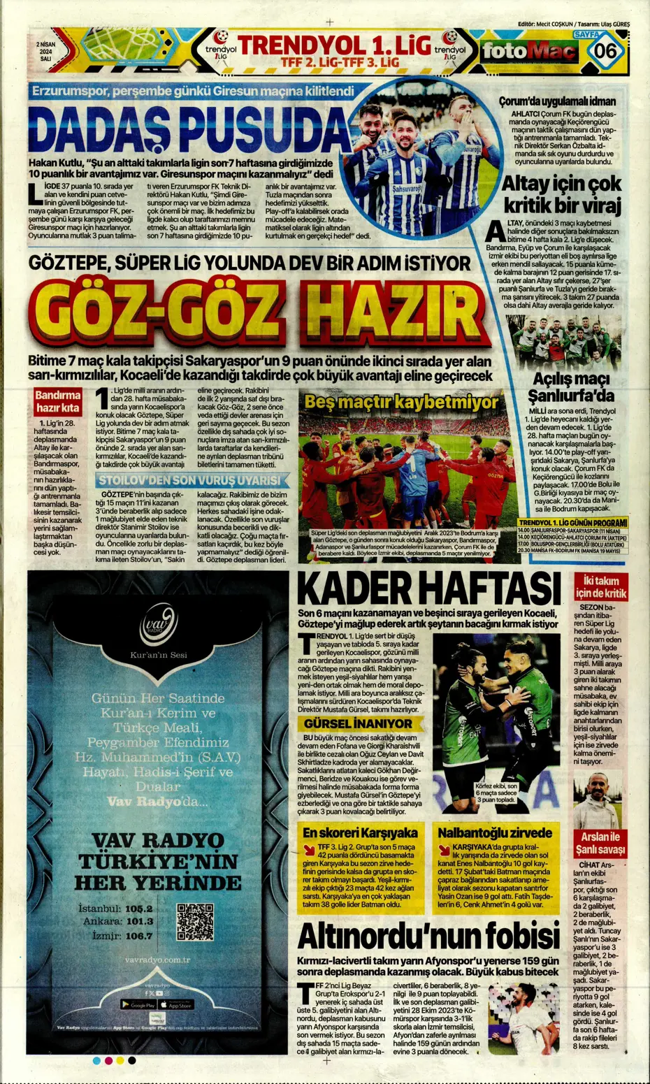 "Fenerbahçe'de tarihi gün" | Sporun manşetleri (2 Nisan 2024) - 14 "Fenerbahçe'de tarihi gün" | Sporun manşetleri (2 Nisan 2024) - 14
