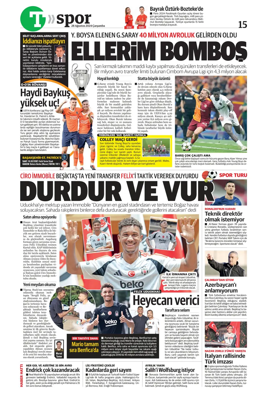 "Galatasaray'ın kabus gecesi" | Sporun manşetleri - 37