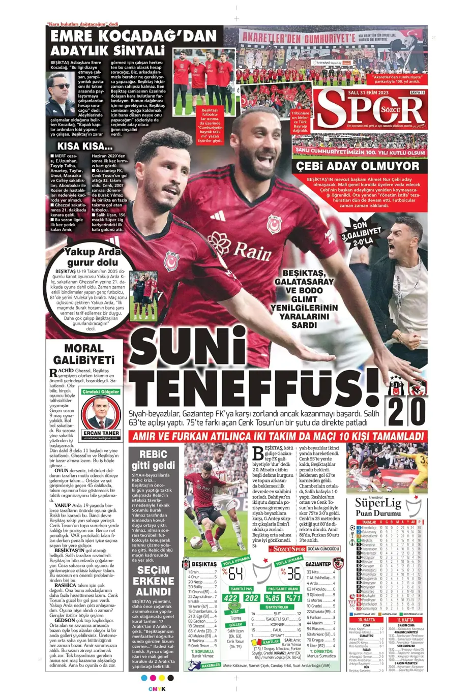 "Ne Bayern ne Barça en büyük Kanarya" | Sporun manşetleri (31 Ekim 2023) - 29