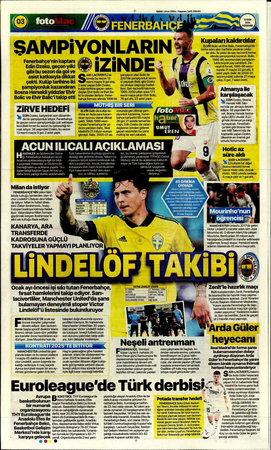 "Dybala bombası" | Sporun manşetleri (10 Ekim 2024) - 12