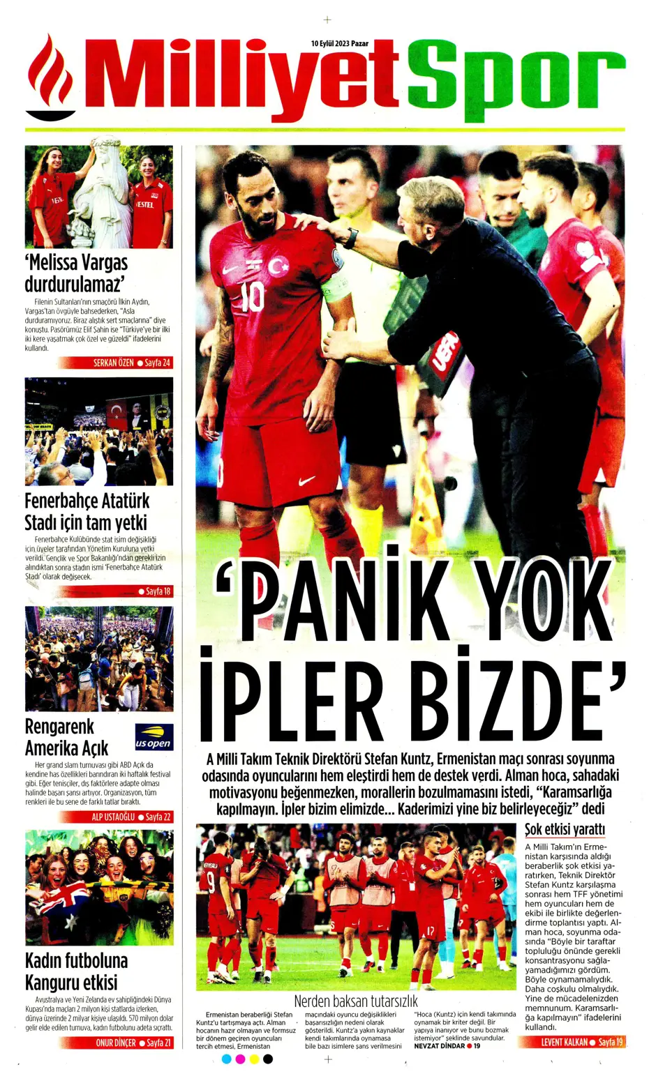 "Kuntz gidiyor, Avcı geliyor" | Sporun manşetleri (10 Eylül 2023) - 18