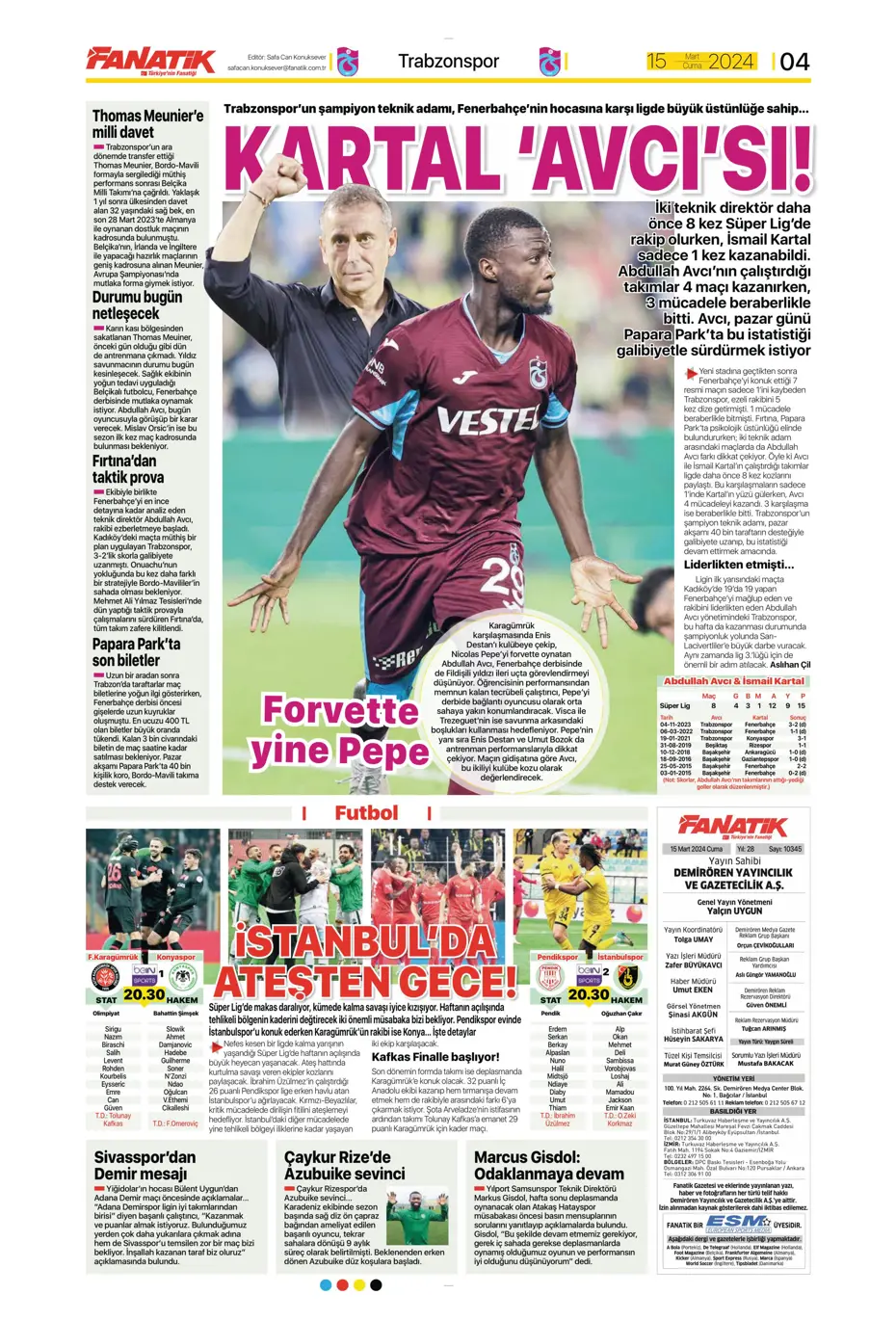 "Atina'ya 4 kaldı" | Sporun manşetleri (15 Mart 2024) - 6 "Atina'ya 4 kaldı" | Sporun manşetleri (15 Mart 2024) - 6