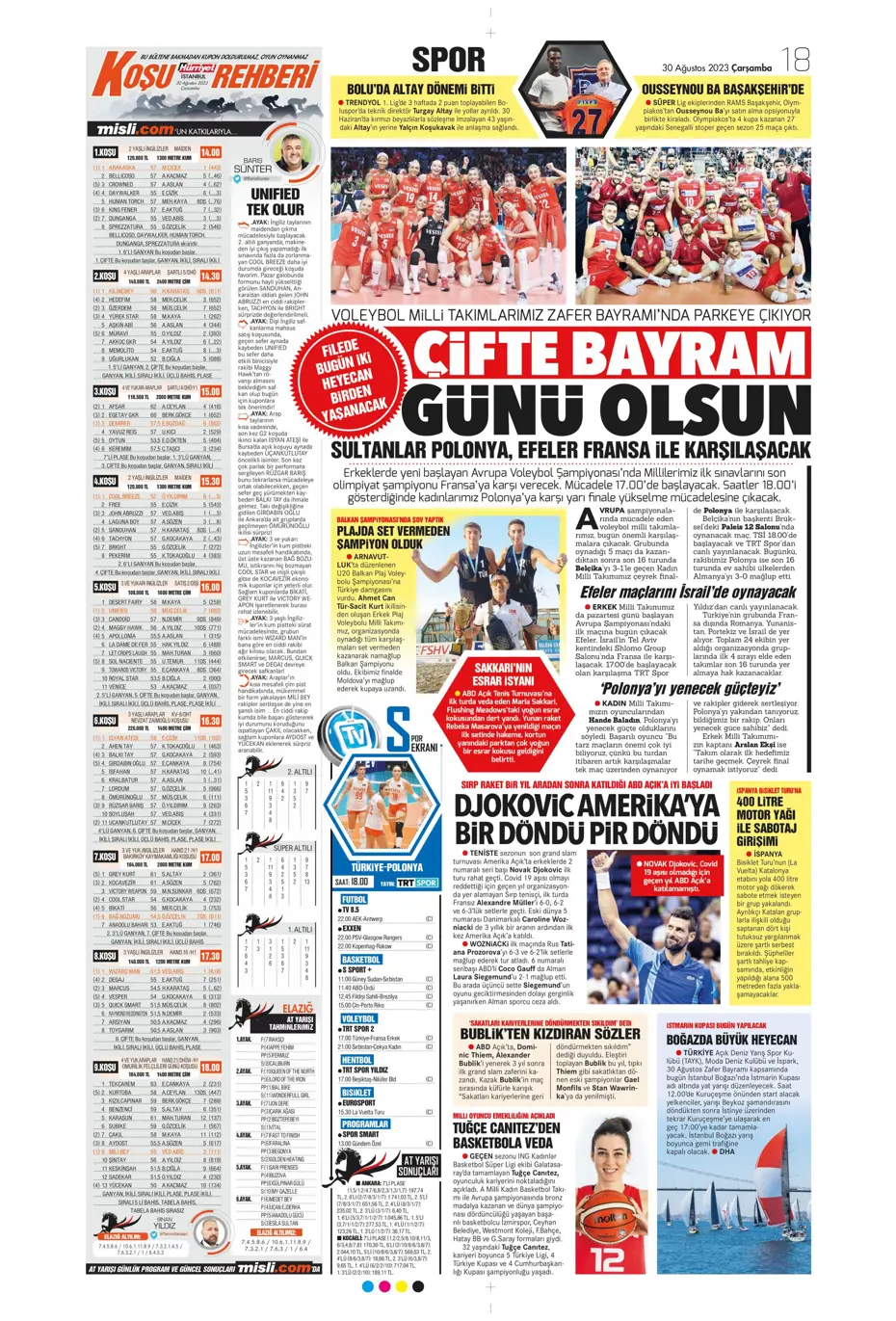 "Avrupa Avrupa duy sesimizi" | Sporun manşetleri (30 Ağustos 2023) - 20 "Avrupa Avrupa duy sesimizi" | Sporun manşetleri (30 Ağustos 2023) - 20