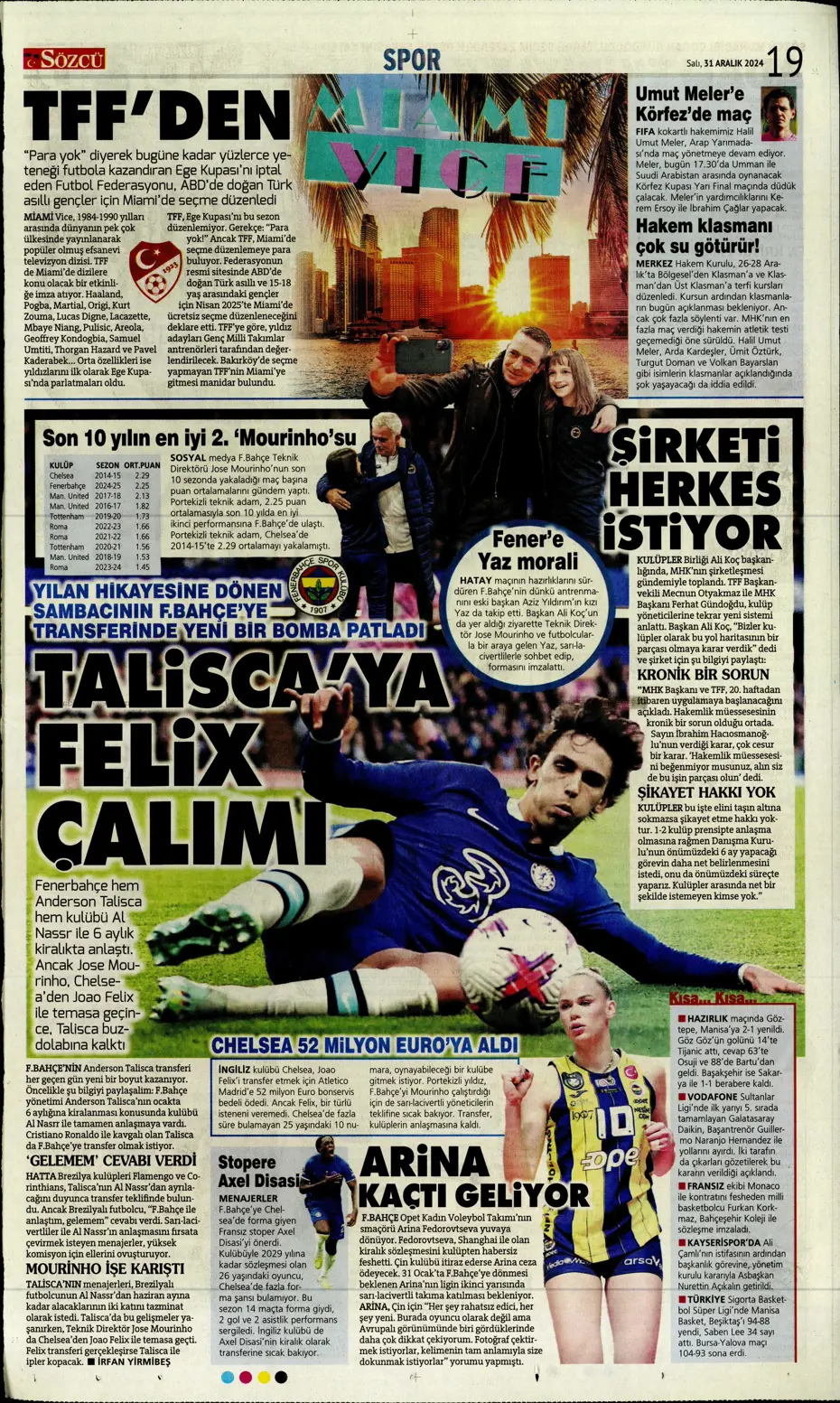 "Sergen Yalçın'la ilk görüşme" | Sporun manşetleri - 39