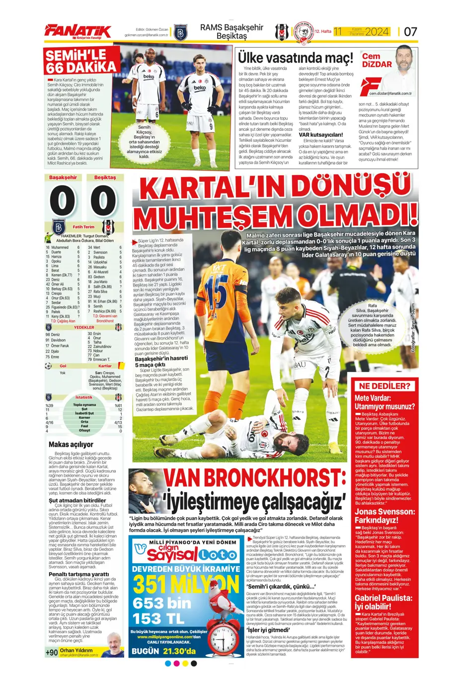 "Fenerbahçe'den Talisca ve Dybala bombası" | Sporun manşetleri - 7 "Fenerbahçe'den Talisca ve Dybala bombası" | Sporun manşetleri - 7