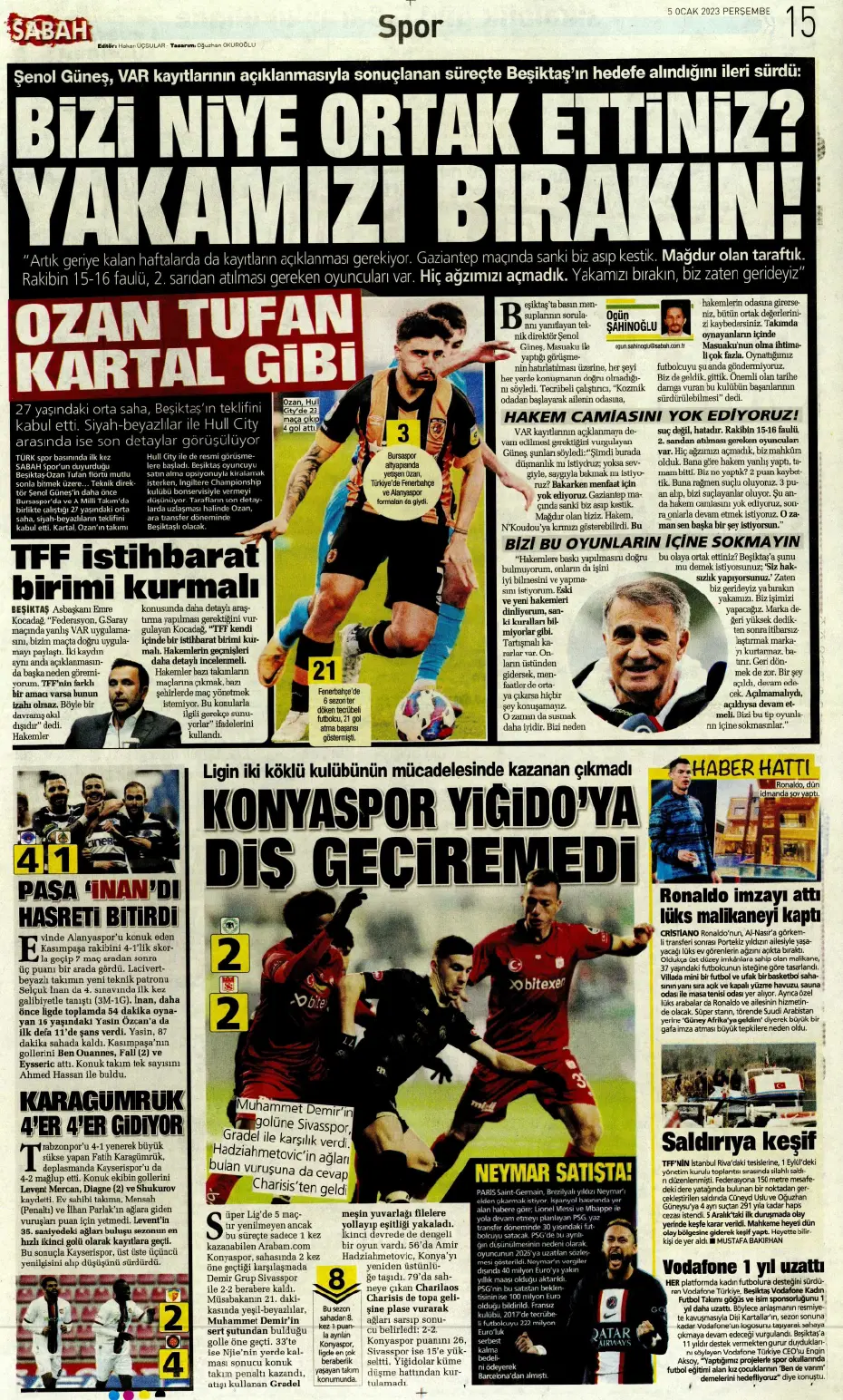 Sporun Manşetleri (5 Ocak 2023) - 23