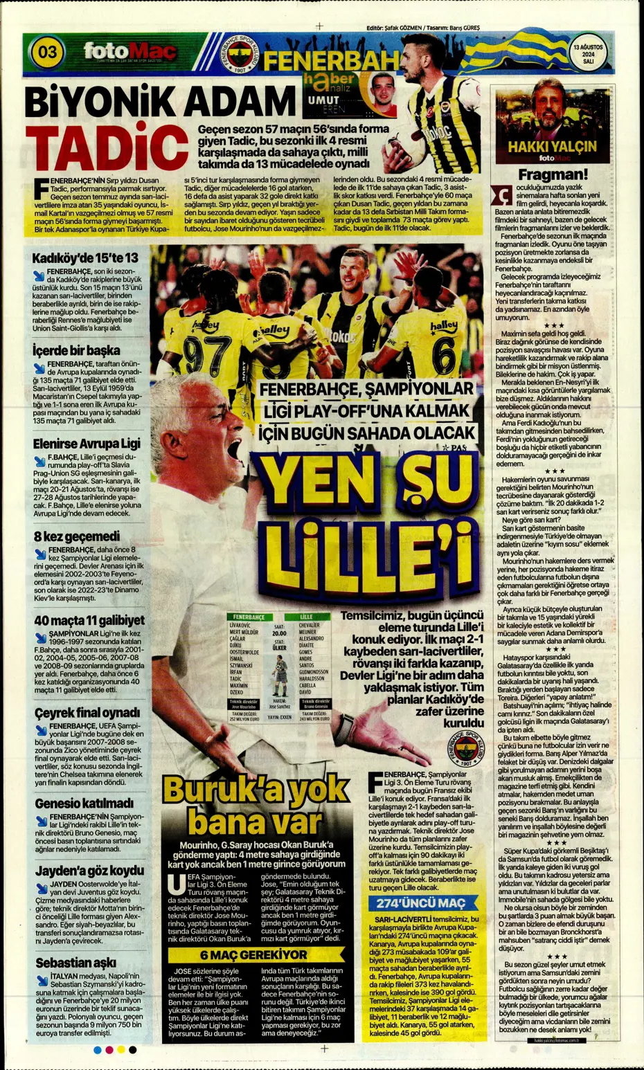 "Szymanski'ye 27 milyon euroluk teklif" | Sporun manşetleri - 10