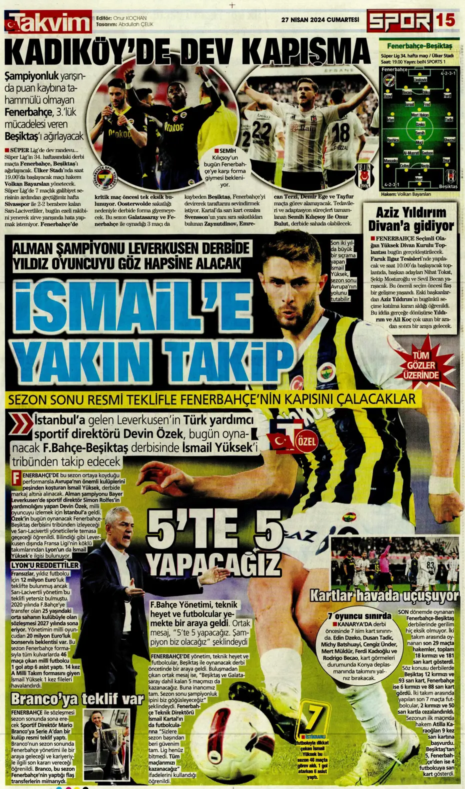 "Kadıköy'de dev kapışma" | Sporun Manşetleri - 34