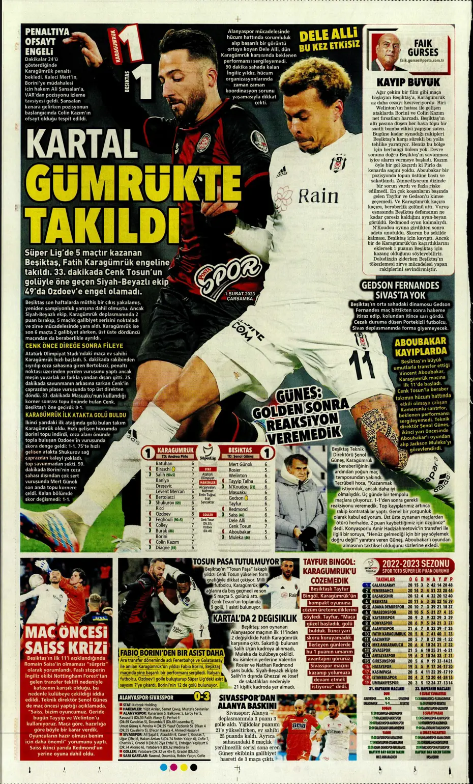 Sporun Manşetleri (1 Şubat 2023) - 27