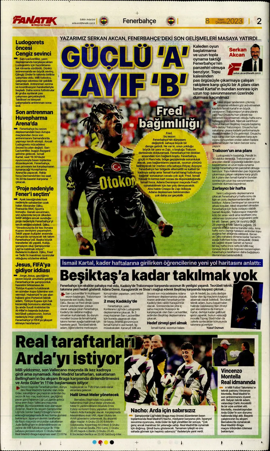 "Yeni MHK formülü" | Sporun manşetleri (8 Kasım 2023) - 5