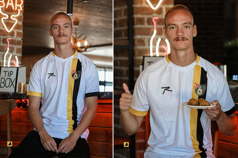 İstanbulspor'a Yunan stoper geldi, baklavayla poz verdi!